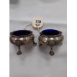 PAIR OF VICTORIAN SILVER SALTS