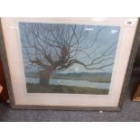 IRISH FRAMED PRINT RISING OF THE MOON" "