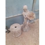 COMPOSITE FIGURE CHILD HOLDING SHELL