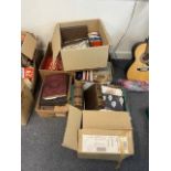 6 BOXES OF BOOKS AND PHOTO ALBUMBS