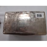 SILVER CIGARETTE BOX LONDON 1907