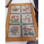 VICTORIAN FRAMED NEEDLEWORK PANEL