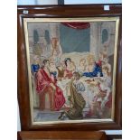 VICTORIAN TAPESTRY BIBLICAL SCENE