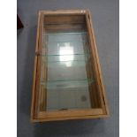 PINE DISPLAY CABINET WITH MIRROR BACK