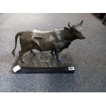 BRONZE MODEL OF A BULL