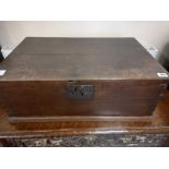 LATE 18C EARLY 19C OAK BIBLE BOX