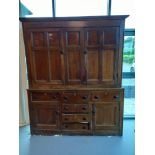 LARGE 18C 2 DOOR HOUSEKEEPERS CUPBOARD