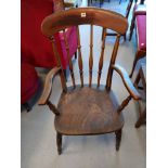 VICTORIAN BEECH ARM CHAIR