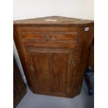 VICTORIAN OAK CORNER CUPBOARD