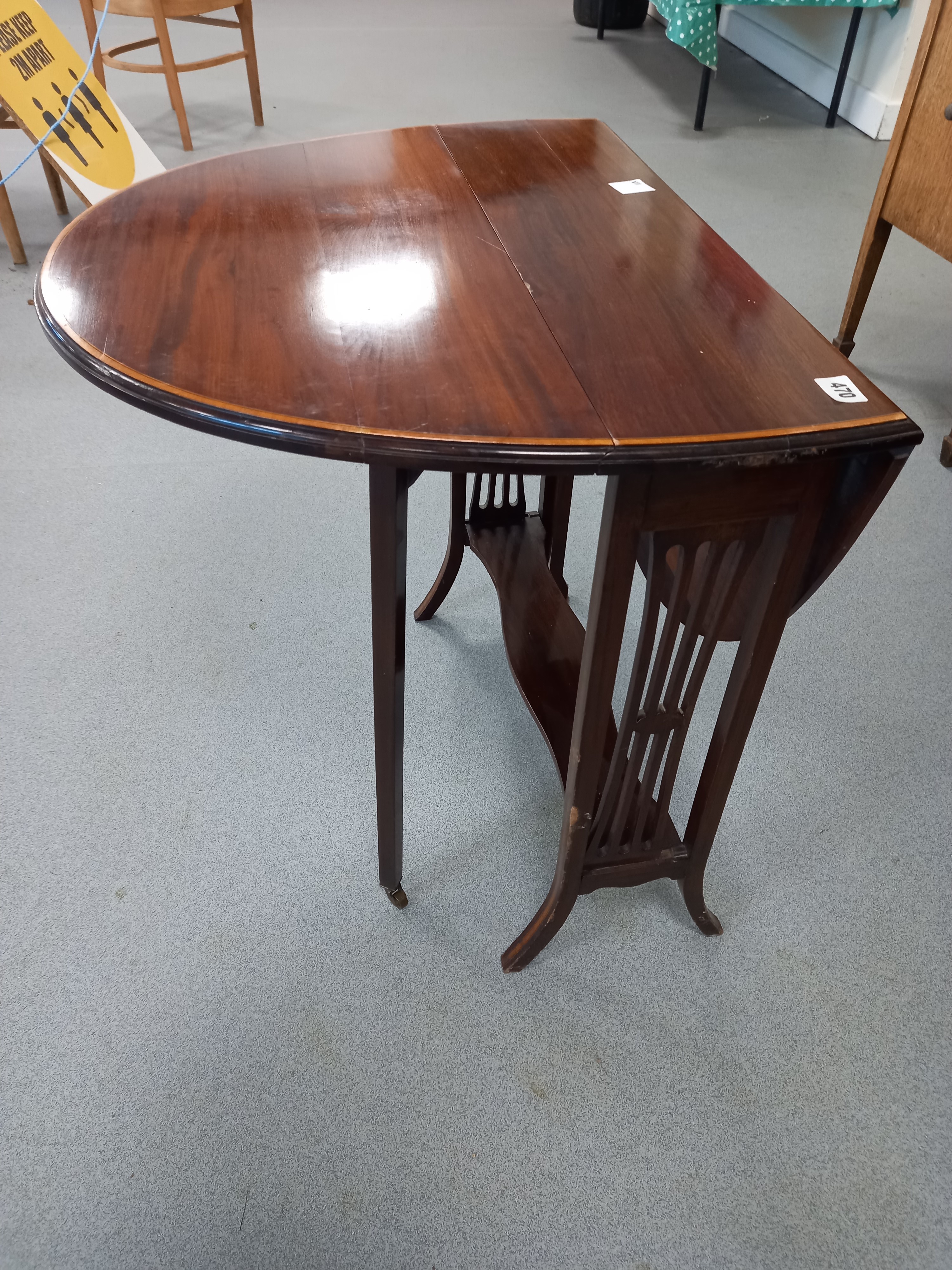 EDWARDIAN MAHOGANY SUTHERLAND TABLE