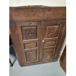 EARLY 19C OAK CORNER CUPBOARD