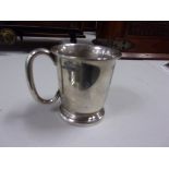 AN ENGRAVED SILVER CHRISTENING MUG