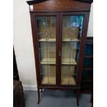 EDWARDIAN MAHOGANY DISPLAY CABINET