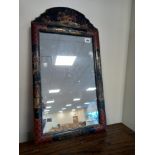 1920'S JAPANED WALL MIRROR