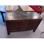 LATE 18C OAK COFFER