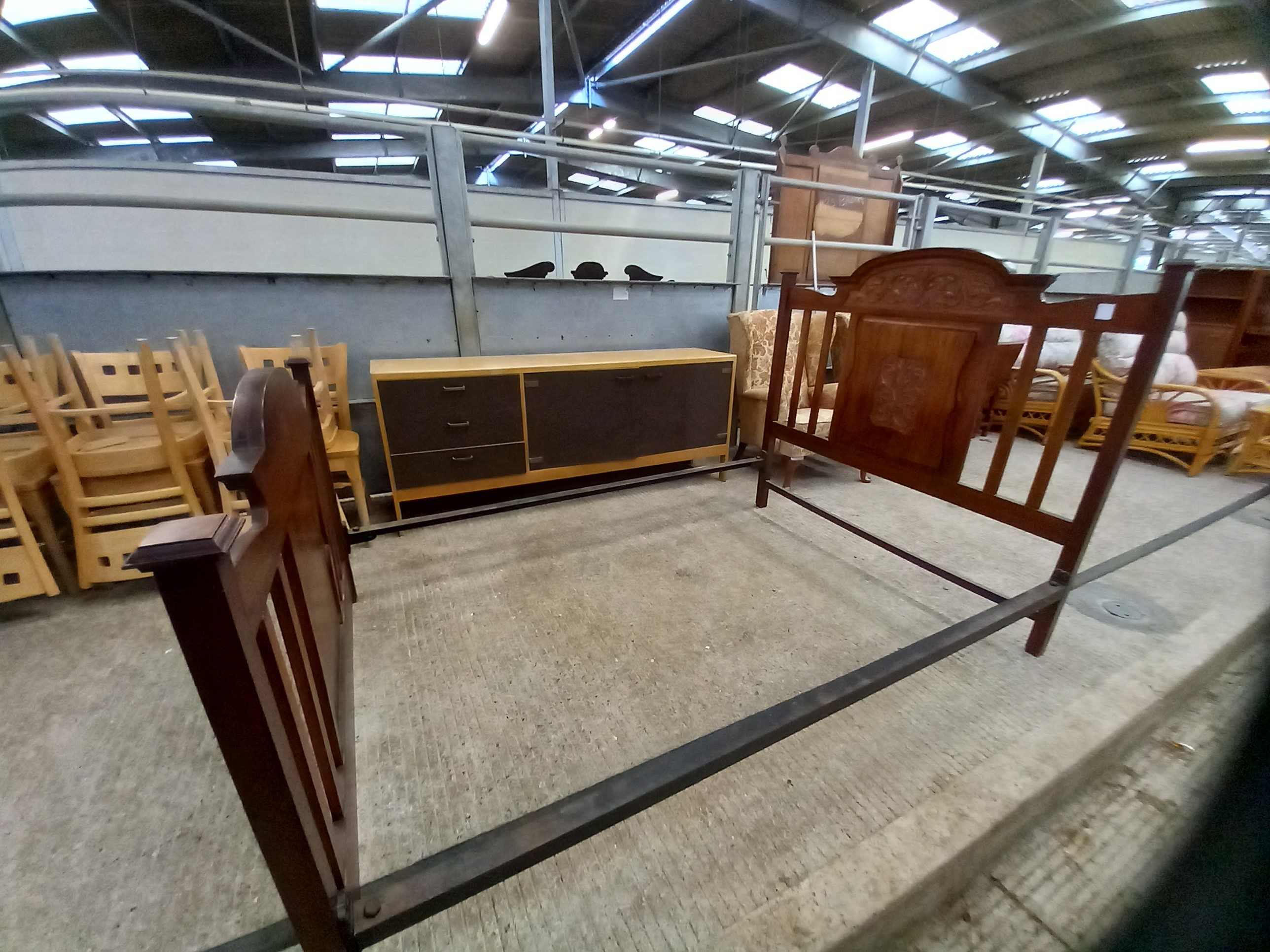 VICTORIAN MAHOGANY DOUBLE BED