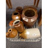 QUANTITY OF STONEWARE POTS