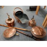 VICTORIAN COPPER COAL SCUTTLE