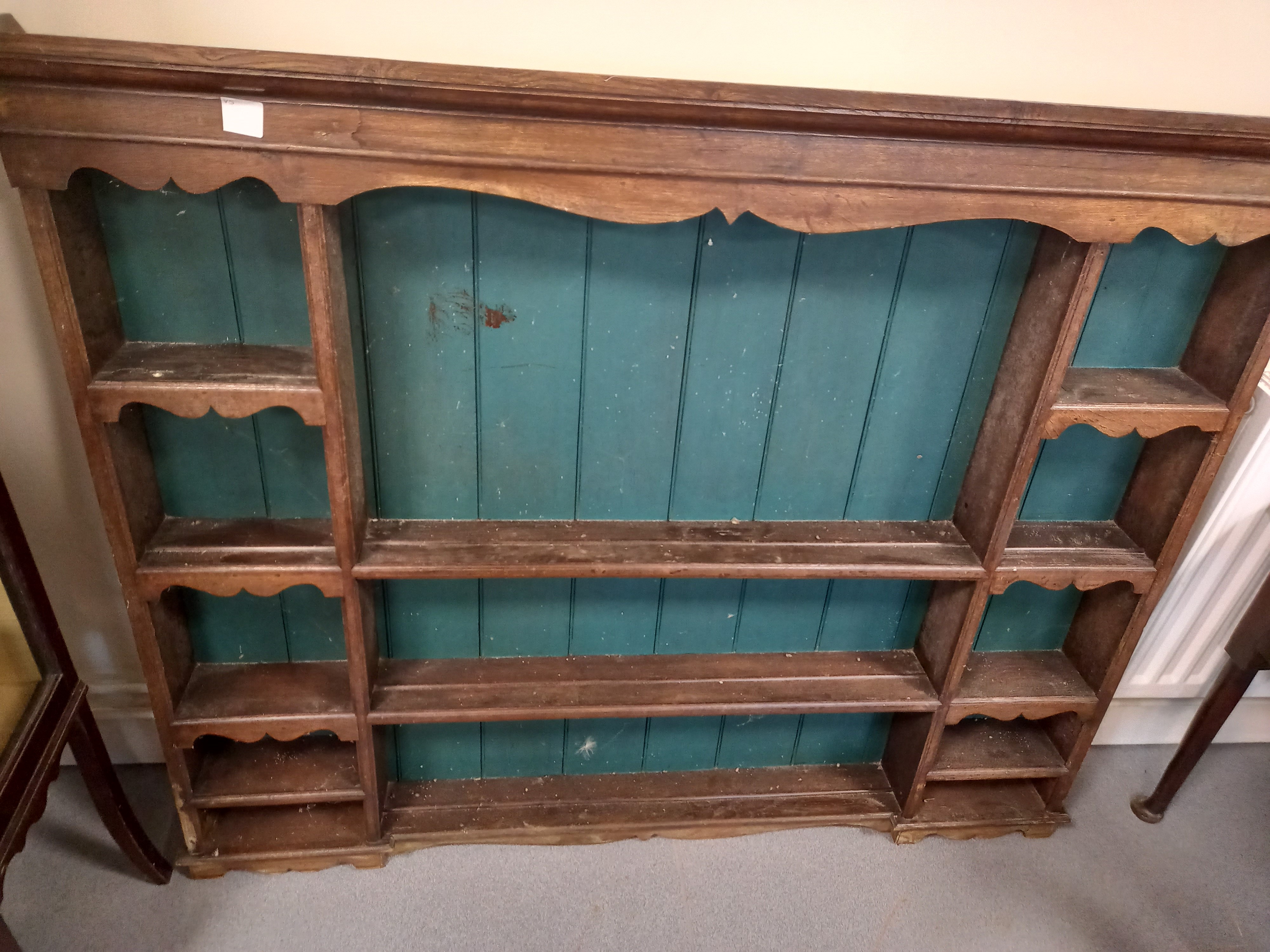 LATE 19C OAK PLATE RACK