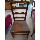 EARLY 19C AND LATER OAK CHAIR