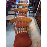 4 MODERN OAK KITCHEN CHAIRS