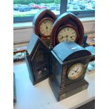 3 AMERICAN CLOCKS, 1 MARBLE CLOCK