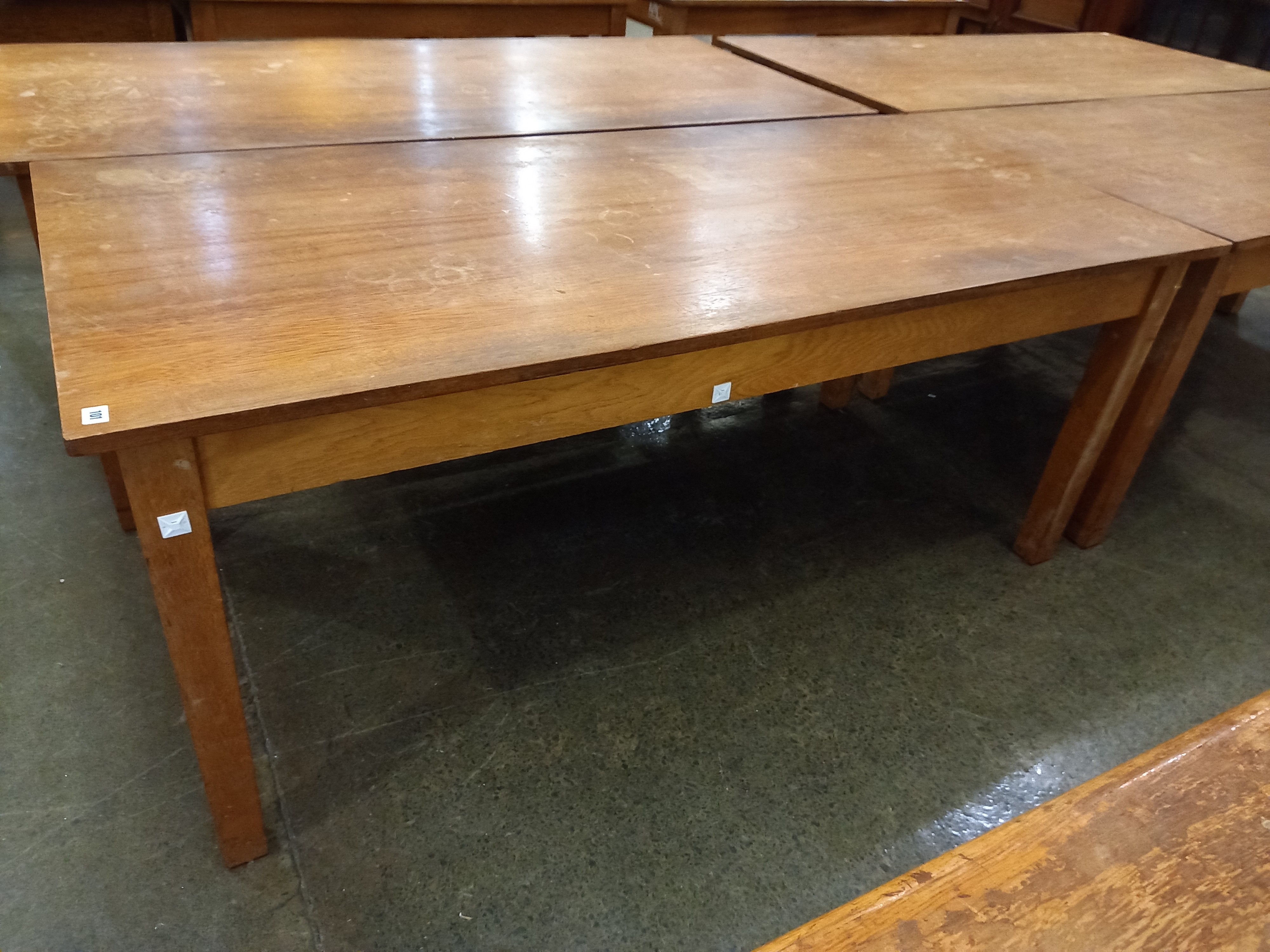 A large Oak work table 34"x72"x30" high