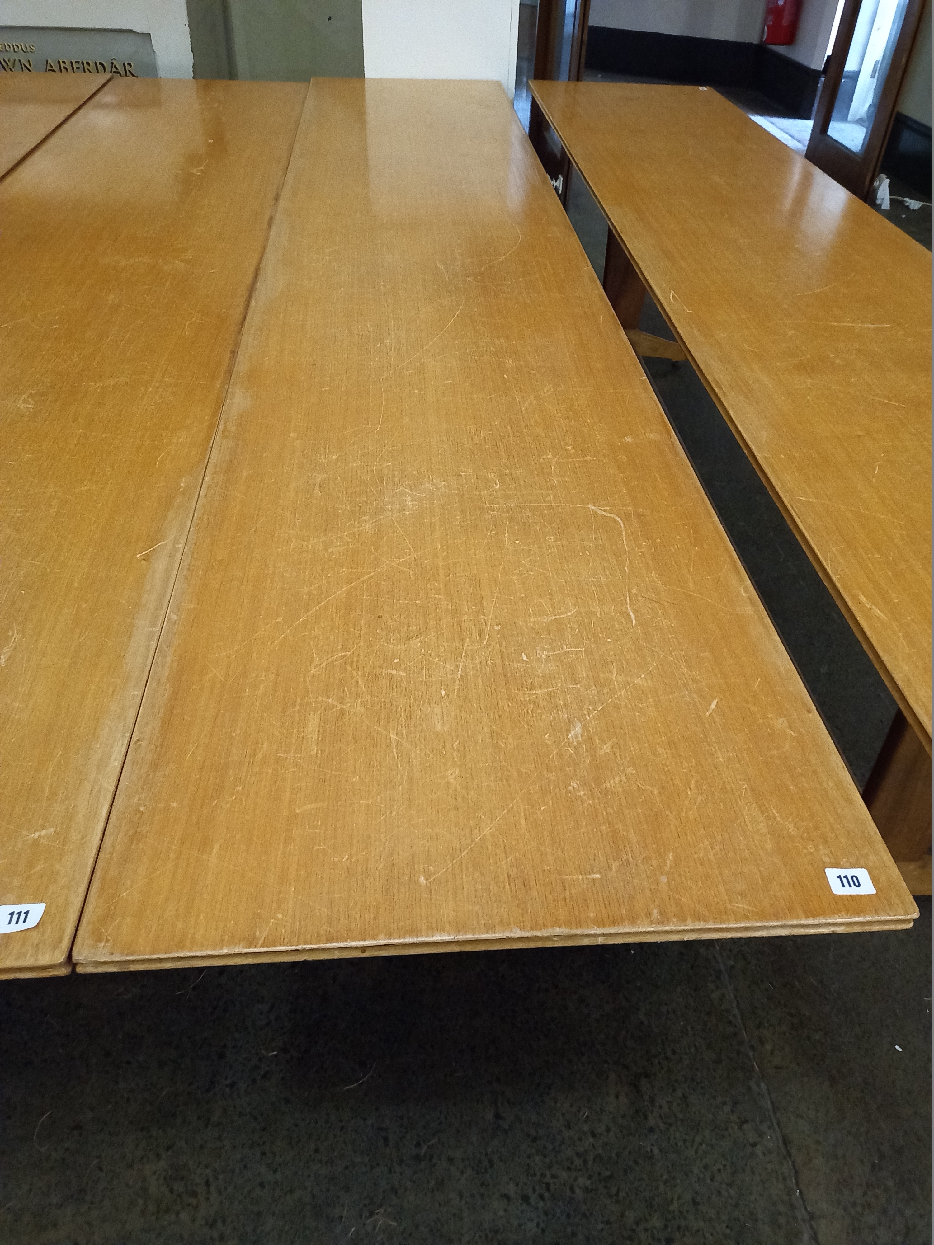 An Oak refectory table 24" x 120"x 30" high