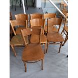 Seven Beech chairs