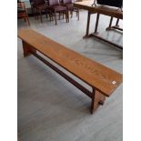 An Oak refectory bench 72" length