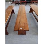 An oak refectory bench 72" length