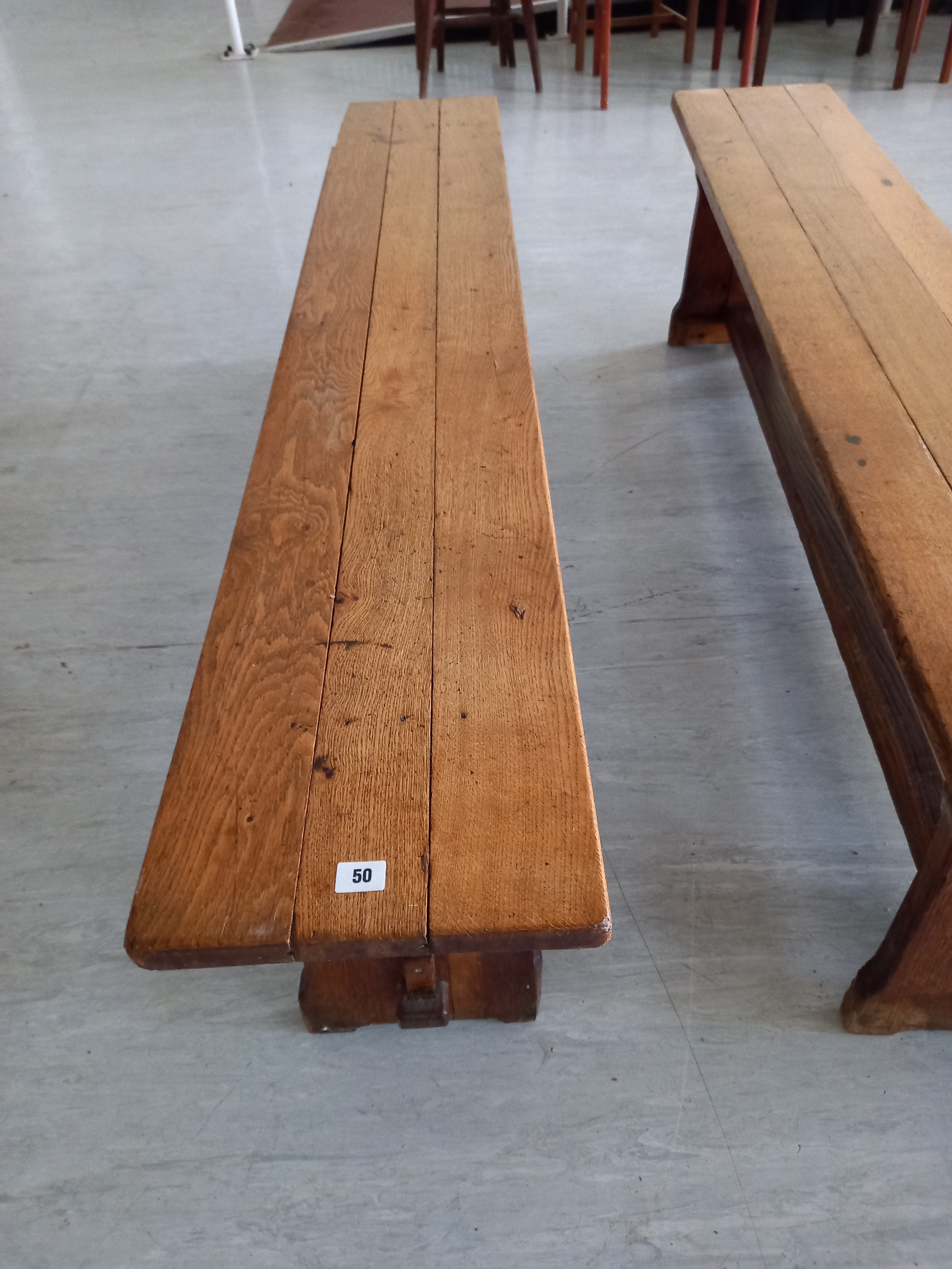 An Oak refectory bench 72" length