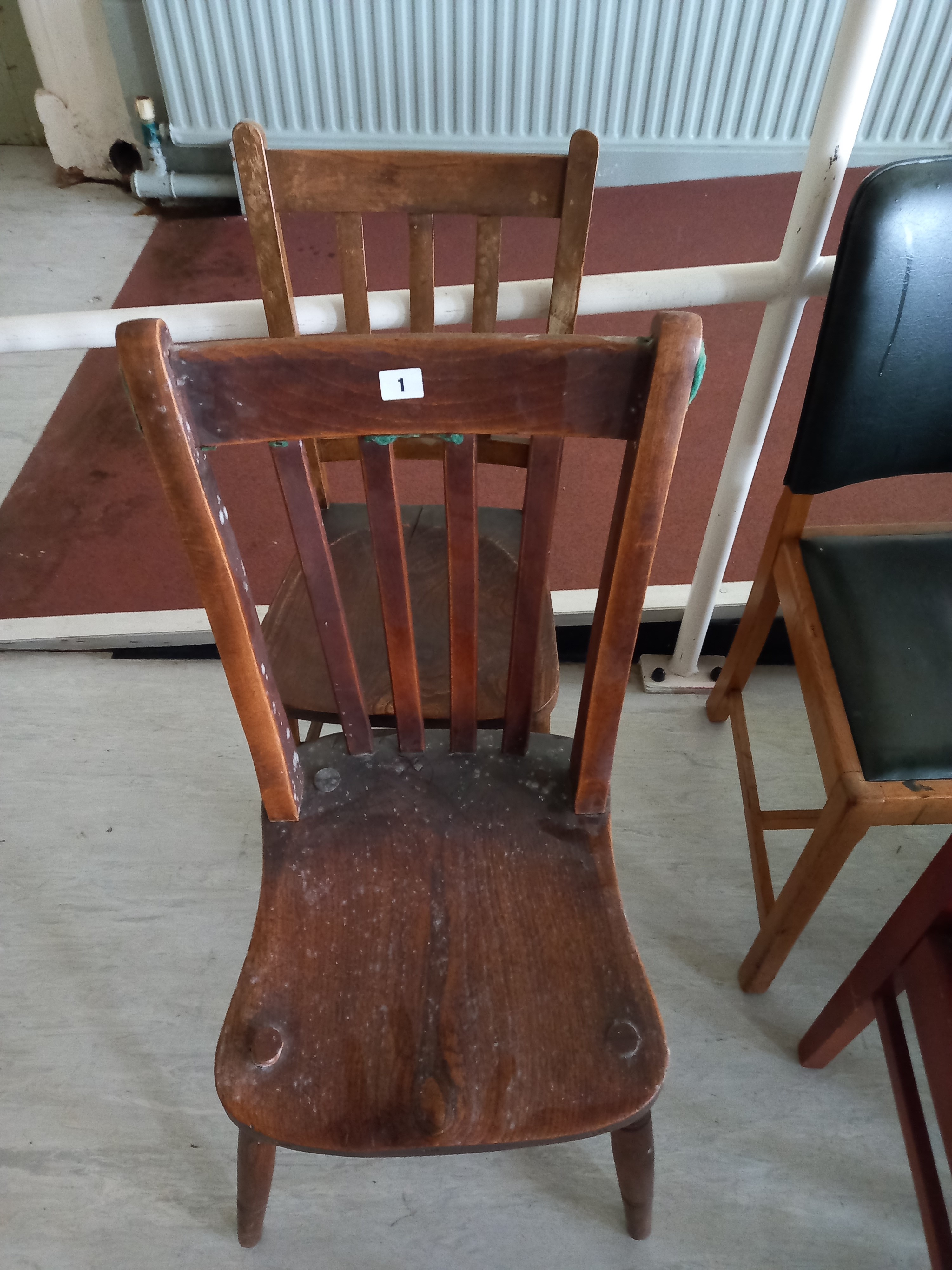 Two Victorian Kitchen chairs