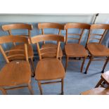 Six Beech chairs