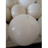 Six white plastic light shades 16" dia