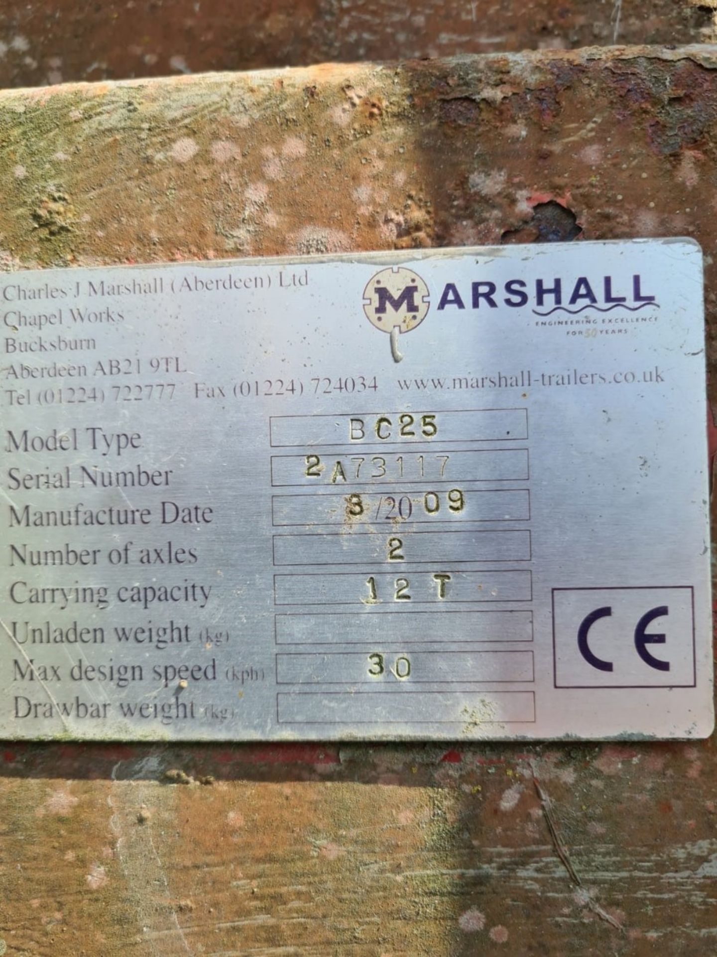 MARSHALL 27FT TRAILER, SUPER SINGLES - Image 4 of 5