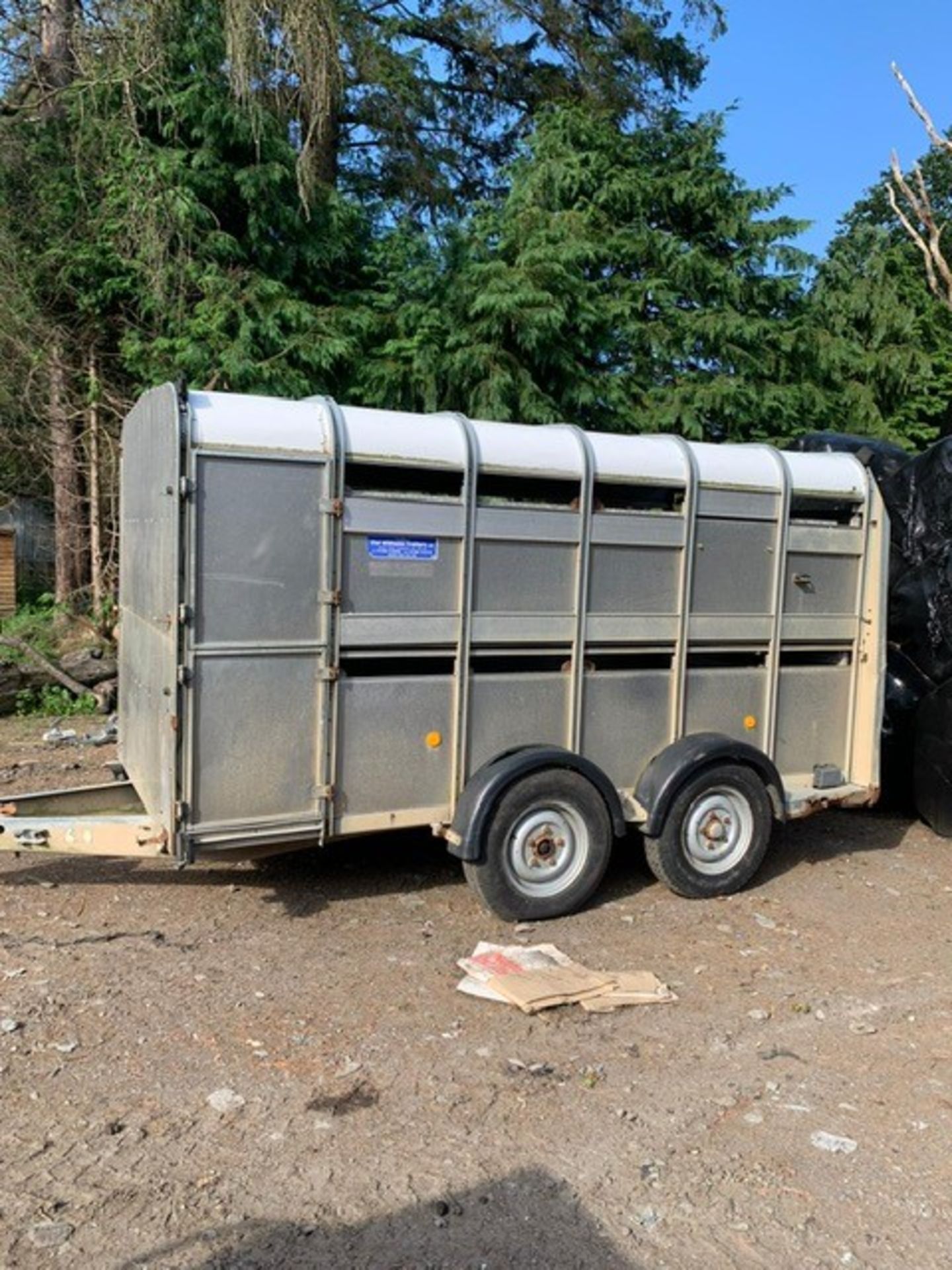 I W 12' STOCK TRAILER