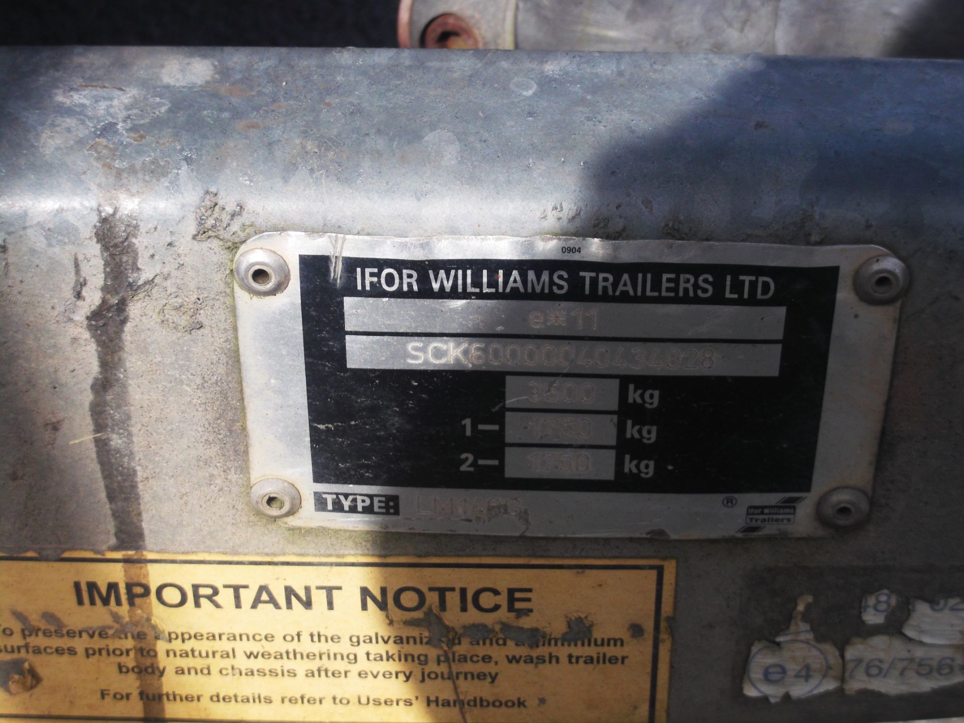 IFOR WILLIAMS PLANT TRAILER - Image 2 of 3