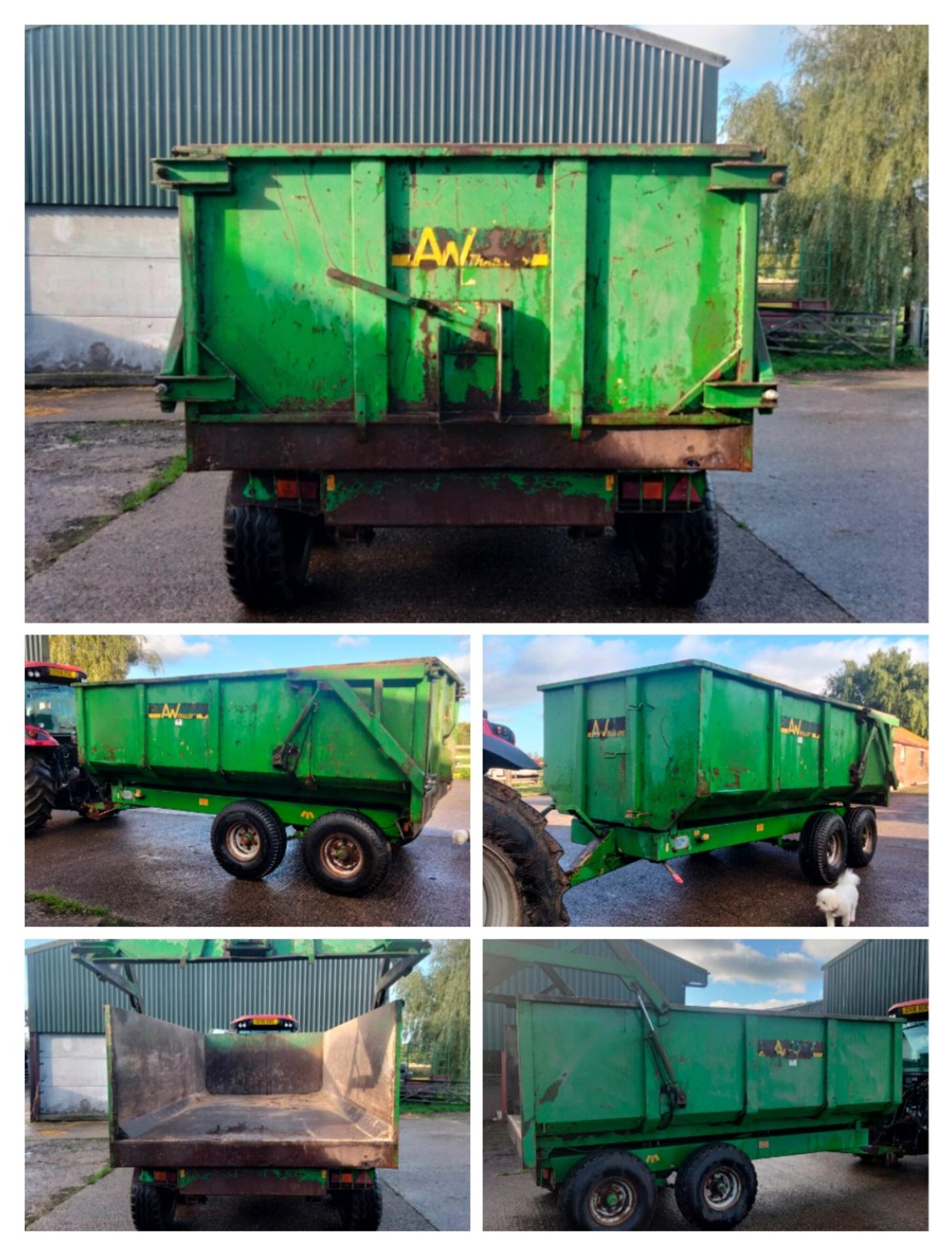 A W TWIN AXLE TIPPING TRAILER. 8 TON