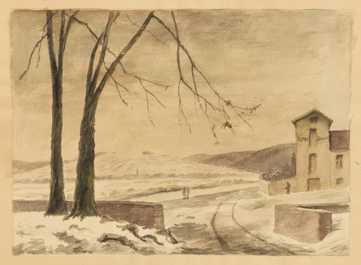 Zwei Werke: Zeche Katharina und Winterlandschaft mit Futter- und Getreidesilo - Image 4 of 4