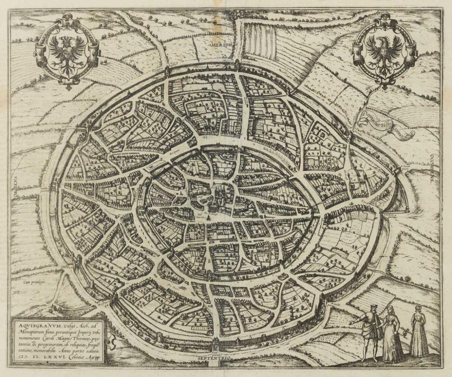 2 Werke: Plan und Ansicht der Stadt Aachen - Image 3 of 3