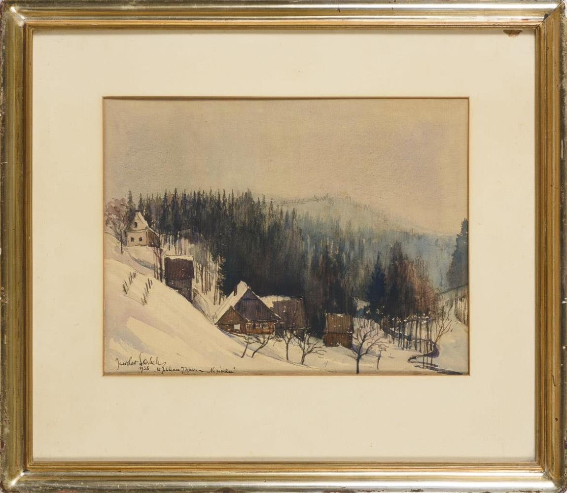 Polnischer Maler: Winterlandschaft - Image 2 of 3