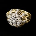 Ring mit Brillanten, Altschliffdiamanten und Diamanten