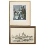 2 Werke: Ansicht von Rothenburg und Köln