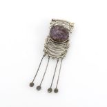 Designer-Anhänger mit Amethyst-Stufe