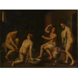 Barockes Gemälde: Frauen in der Badestube