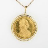 4 Ducaten Gold-Münze Franz Joseph in Kettenfassung