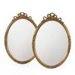 Paar Ovalspiegel im Louis-Seize-Stil