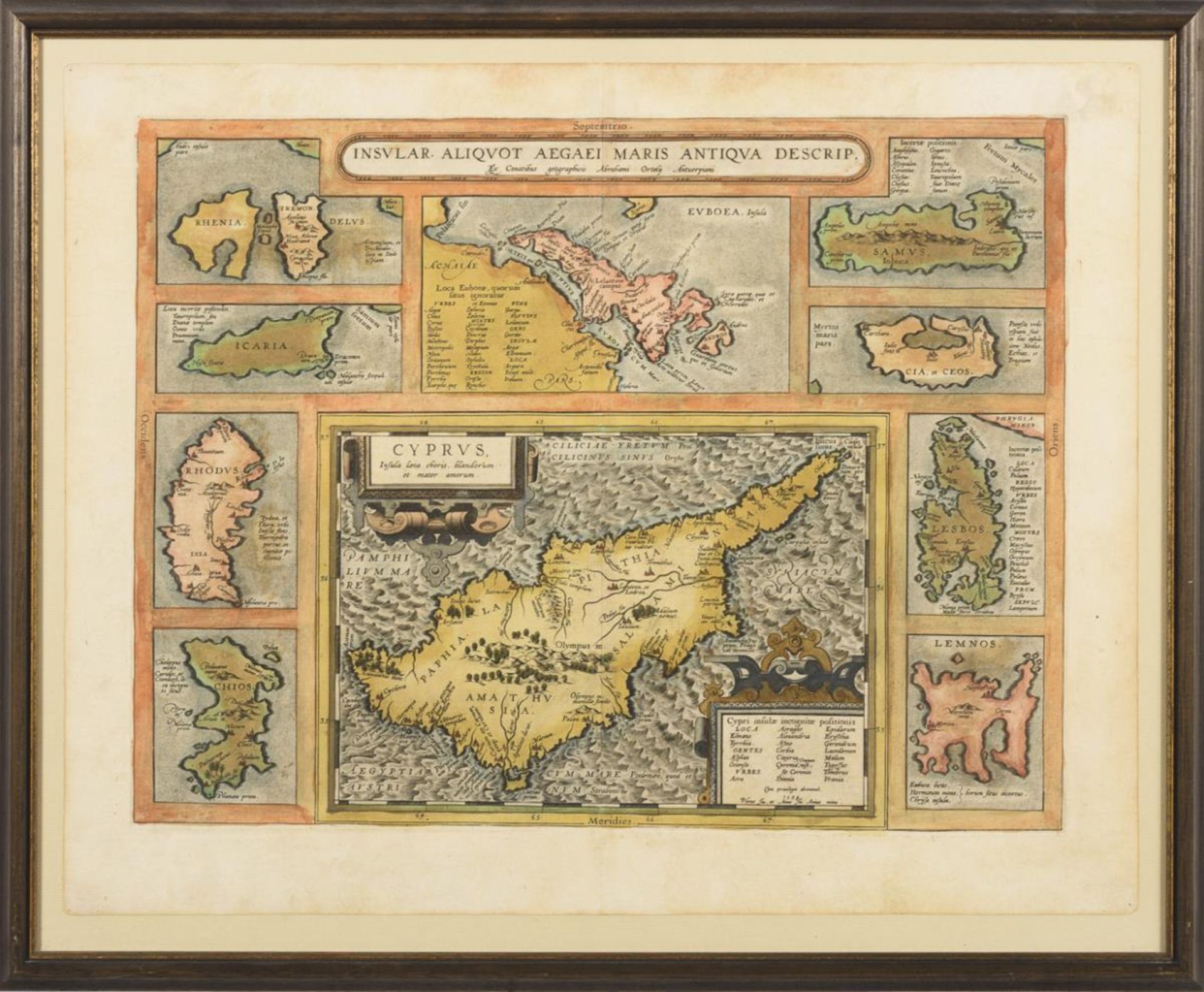 Landkarte einiger Ägäischer Inseln