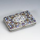 Silbernes Cloisonné-Etui.